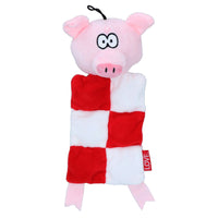 Dog Christmas Gift Squeaky Squares Pig Festive Plush Play Toy Xmas Present