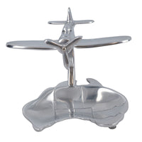 Aeroplane Plane Soap Dish Holder Box Aluminium Bathroom Kitchen Sink Shower