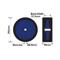 Dinghy Boat Launch Trolley Wheels 10" Sand Hopper Solid Rubber Tyre TRSP44