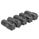 5 Pack M5 - M13 Male 30mm Ribe Bits With 10mm Hex End S2 Steel