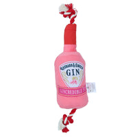 Dog Puppy Gift Pink Gin Bottle Plush Toy Drink Themed Soft Plush Toy Present