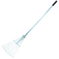 Expanding Lawn Rake Soil Leaves Leaf Raker 15 Teeth 190 - 570mm Span