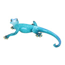 Blue Speckled Gecko Lizard Resin Wall Shed Sculpture Decor Statue Small House