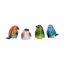 Set Of 4 Resin Birds Ornament Statue Garden House Decor Yard Home Animal