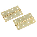 4” (100mm) Brass Plated Steel Door Cabinet Closet Gate Hinges Butt Hinge