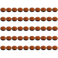 Orange Amber Round Circular Reflectors for Driveway Gate Fence Post Trailers