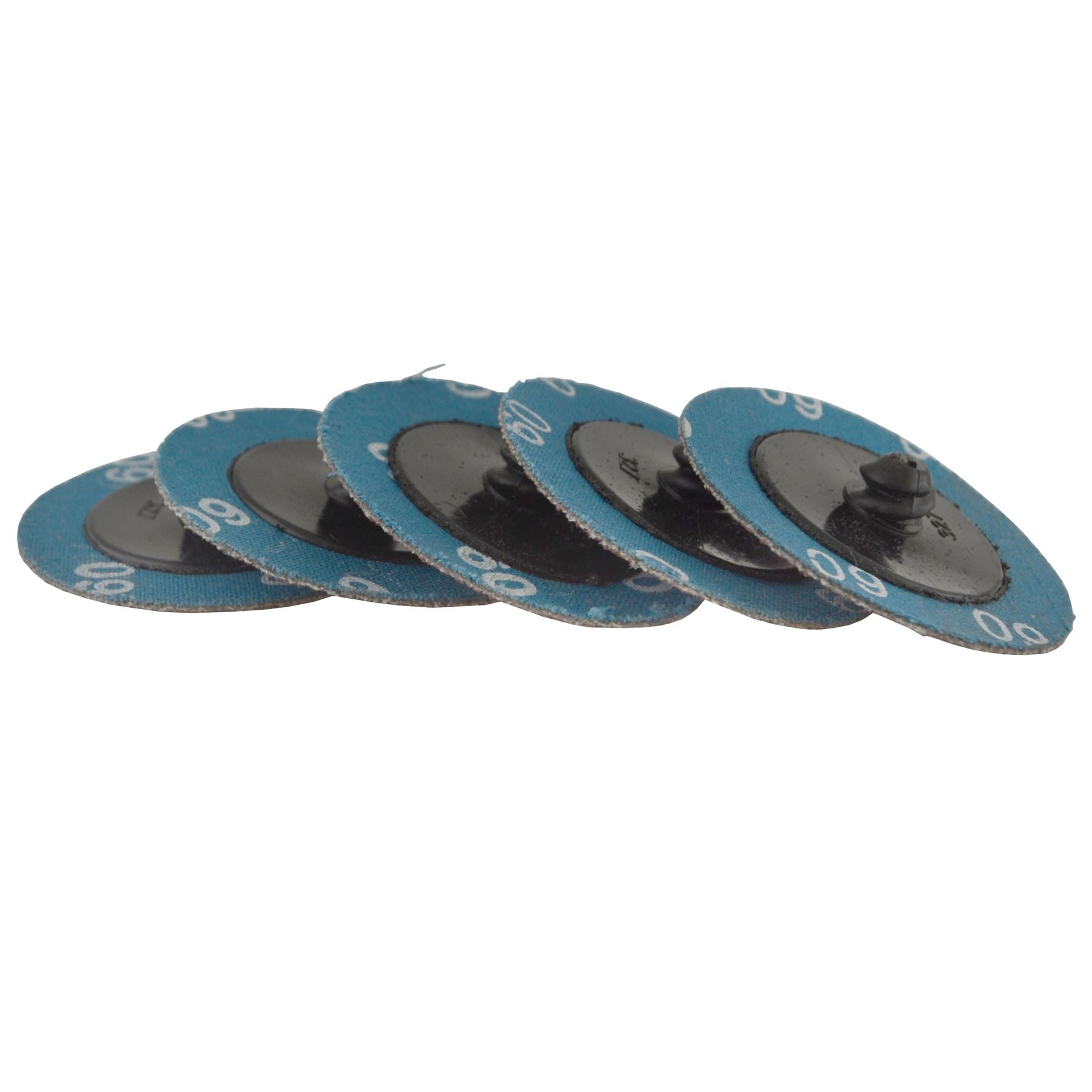 15pc Flap Disc Set 50mm Twist Button Abrasive Discs Sanding Mixed 60 80 120 Grit