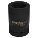 36mm Metric 3/4" or 1" Drive Deep Impact Socket 6 Sided With Step Up Adapter