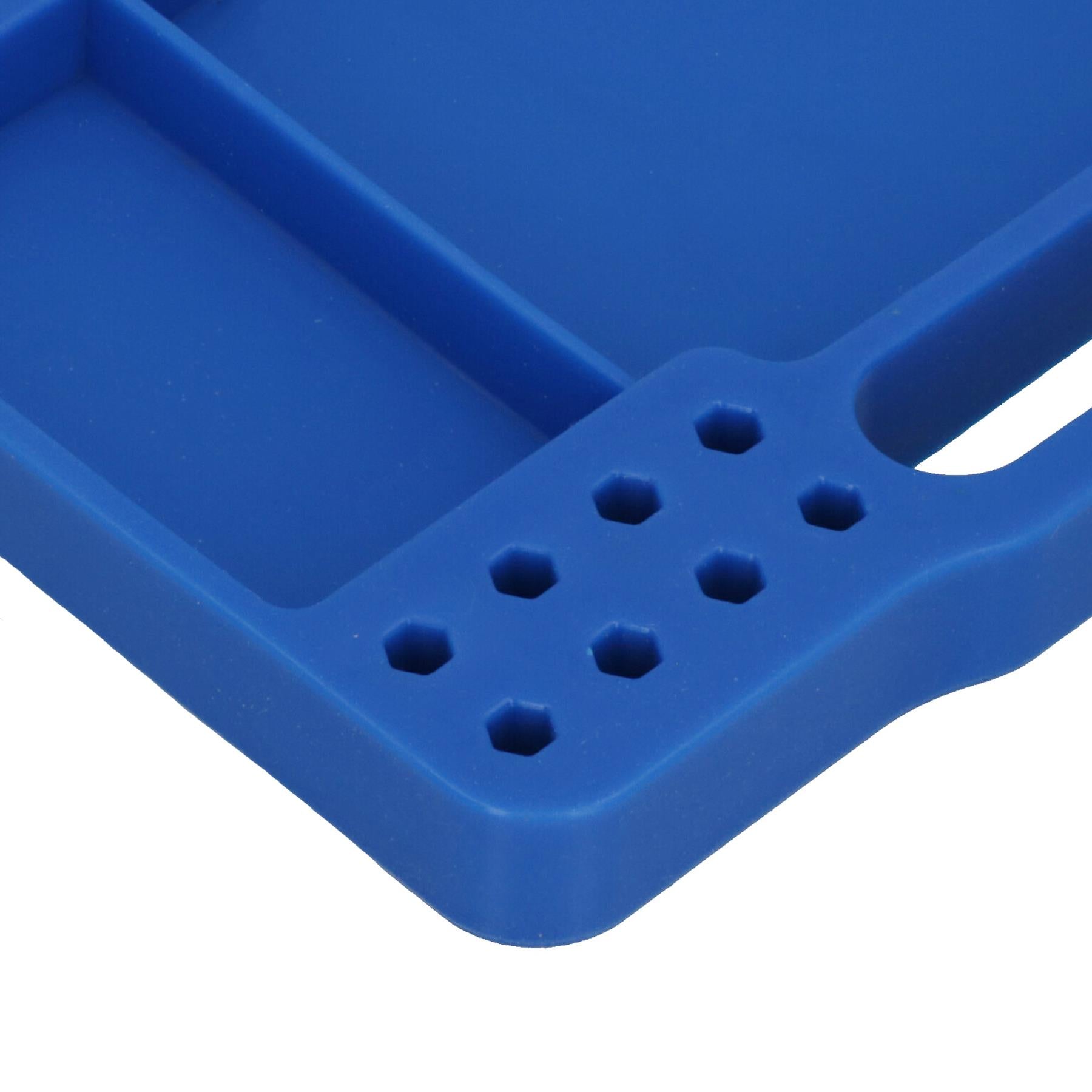 Non Slip Flexible Tool Tray with Magnetic Parts Compartment 227mm x 357mm