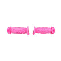 Junior Kids Pink Rubber Handlebar Grips Bike Cycle Anti-Slip Dolphin Design