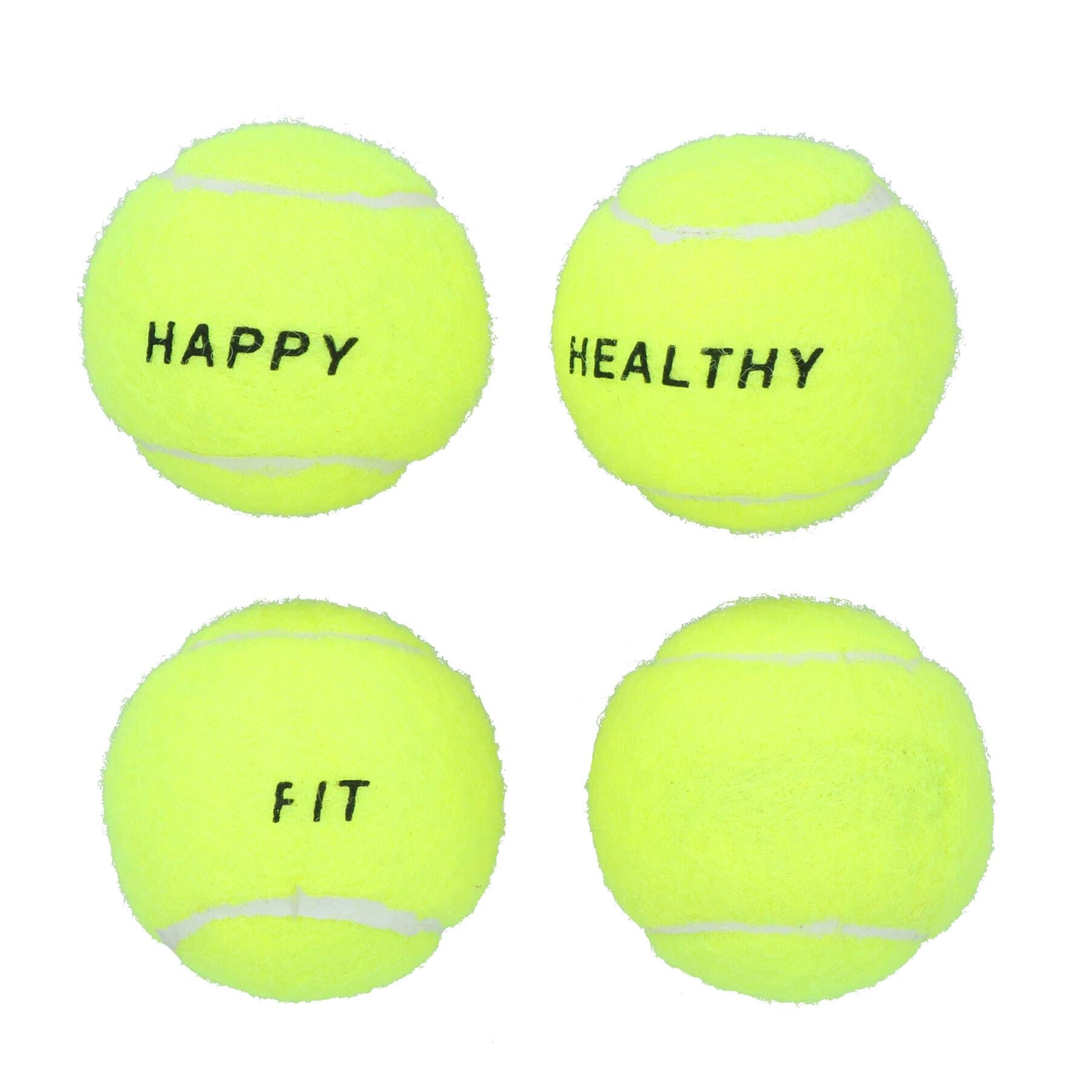 4PK Small Mini Interactive Tennis Ball Dog Play Time Throw Fetch Catch 4.8cm