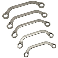 Half Moon Ring Spanners 5pc Metric Sizes 10-19mm Obstruction Bend C Wrench TE427