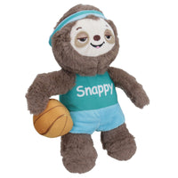 Plush Soft Sporty Sloth Snappy Dog Toy Cuddly Play Toy Gift With Squeak