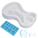 Chill Out Cool Dog Pet Cooling Feast Ice Cube Paw & Bone Mould Tray & Ice Track