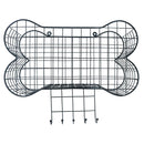 Large Wire Storage Shelf Bone Shaped Basket With Dog Lead Hooks Pet Tidier