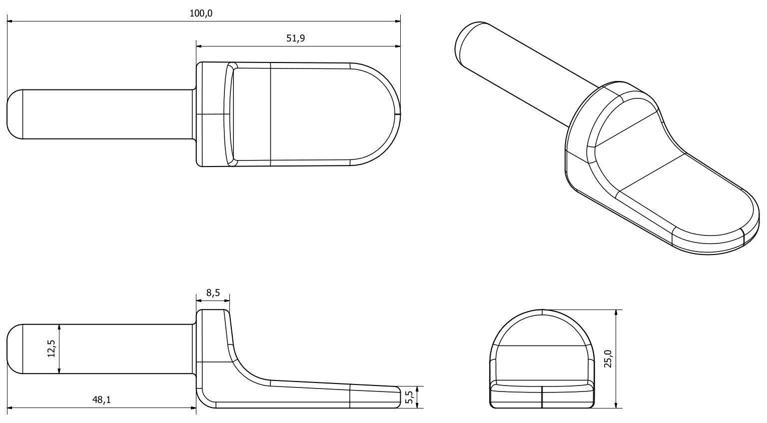 Tailgate Tailboard Hinge Trailer Truck Dropside Pins Strap Weld On 2 Pack