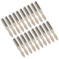 Wire Cleaning Brush 4 Rows of Steel Wire Bristles with Wooden Handle