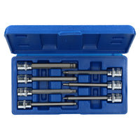 7pc 3/8" Drive Ball Ended Metric Extra Long Allen Hex Keys 3 - 10mm Bit Sockets