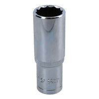 1/2in Drive Double Deep Long Reach Metric Socket 12 Point Sided Bi-hex