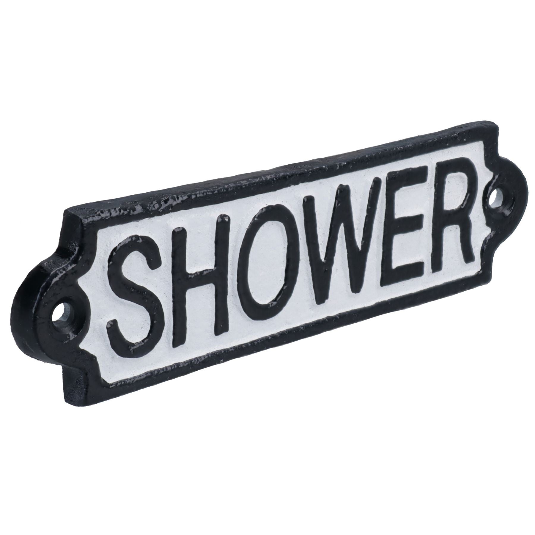 Shower Cast Iron Sign Plaque Door Wall House Home Gate Post Bathroom Hotel