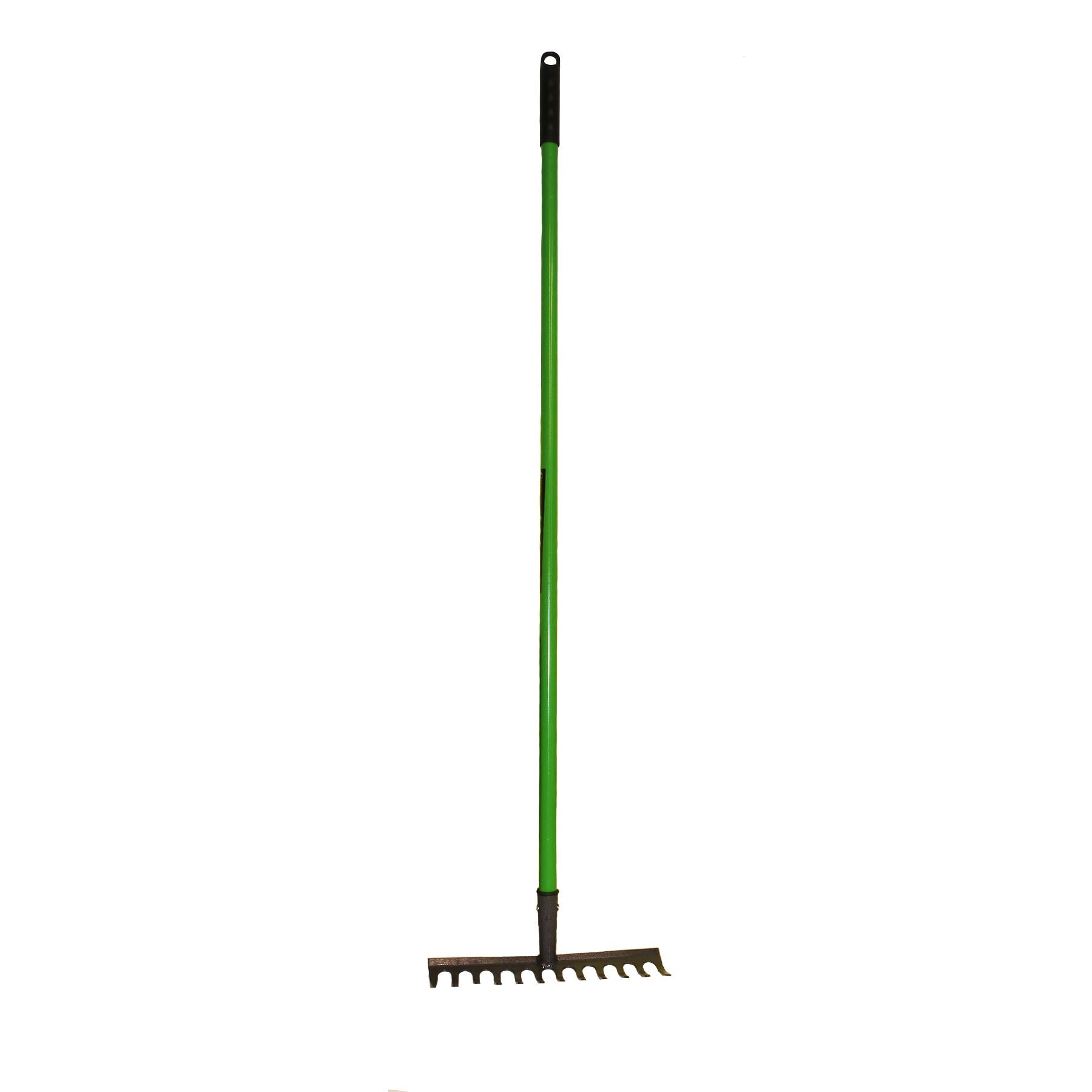 Garden Rake Soil Leaves Leaf Raker 12 Teeth Carbon Steel With PVC Grip GAR02