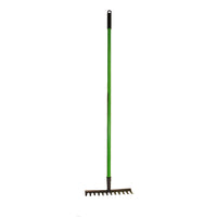 Garden Rake Soil Leaves Leaf Raker 12 Teeth Carbon Steel With PVC Grip GAR02