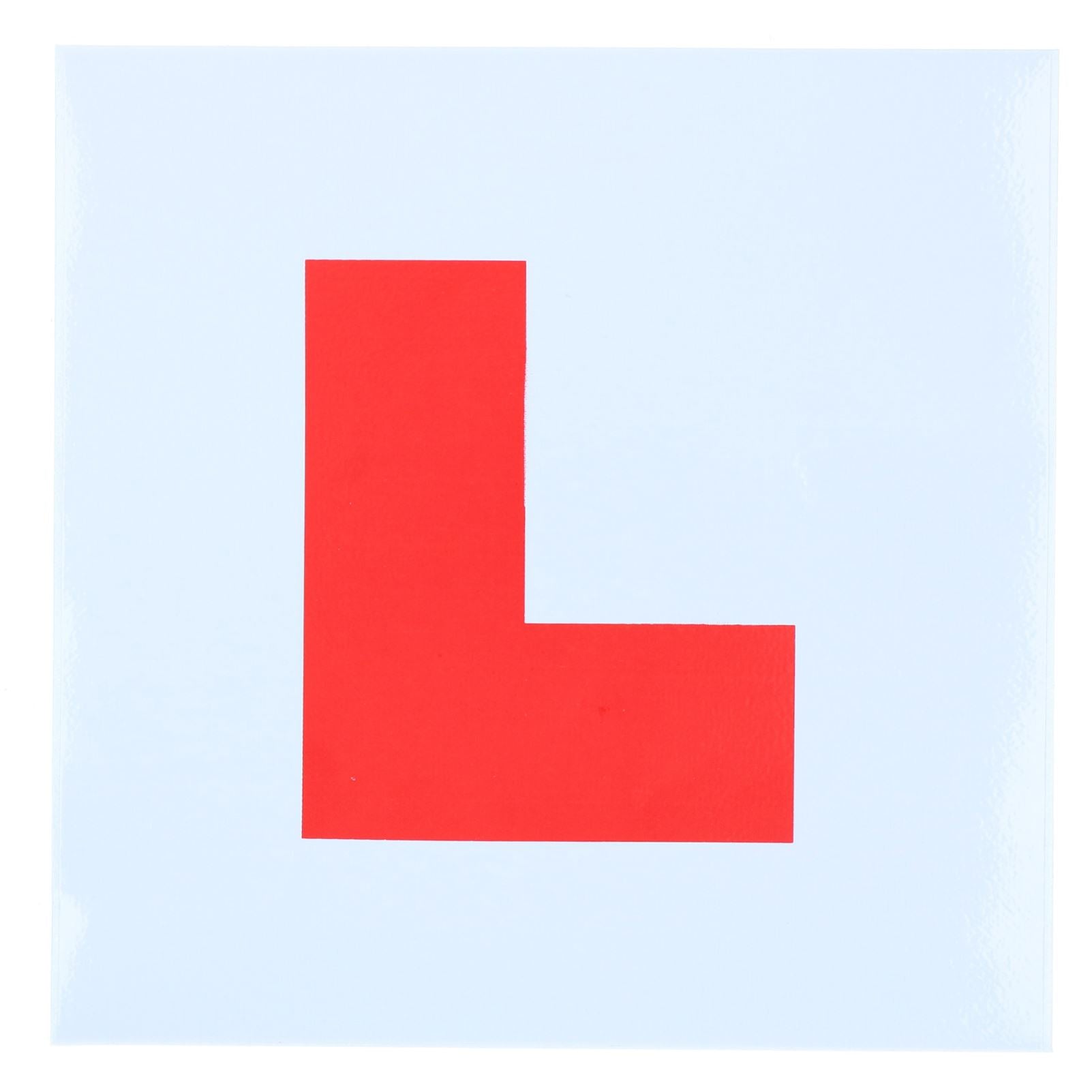 2 x Self Adhesive L Plates Learner New Driver Training Car Quick Stick On Vinyl