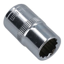 1/2in Drive Shallow Metric MM Socket 12 Sided Bi-Hex with Knurled Ring