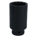 34mm Metric 1/2" Drive Deep Rear Hub Axle Spindle Nut Socket 12 Sided Bi-Hex