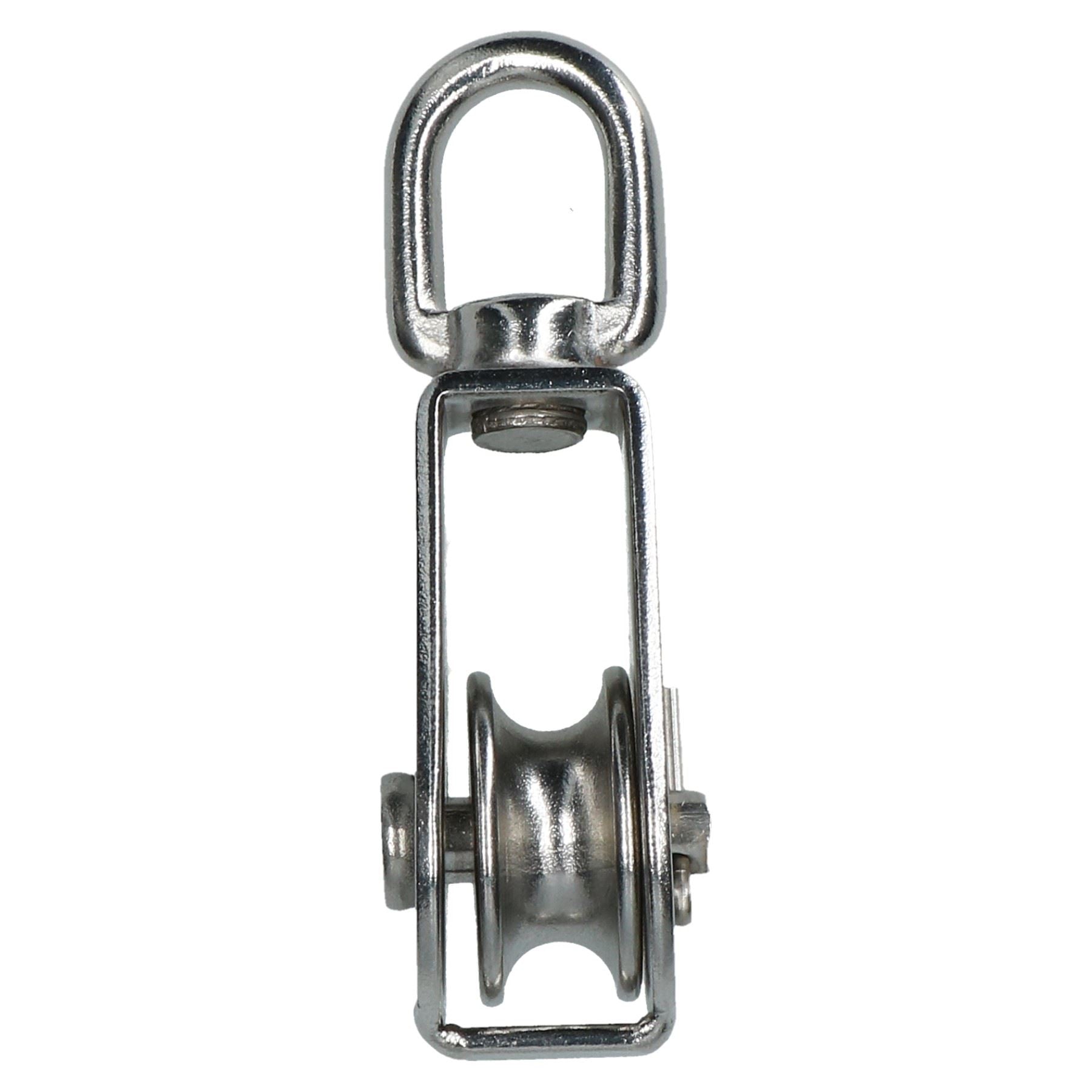 32mm Pulley Block Rope Rigging 316 Marine Grade Stainless Steel Swivel Eye