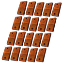 Orange Amber Rectangular Reflectors for Driveway Gate Fence Post Trailers