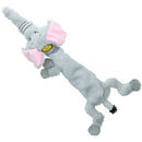 Plush Super Soft Unstuffed Wild Crinkler Elephant Dog Toy With Squeak 60x14x9