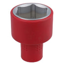 1/2in drive VDE Insulated Shallow Metric Socket 6 Sided Single Hex 1000 V