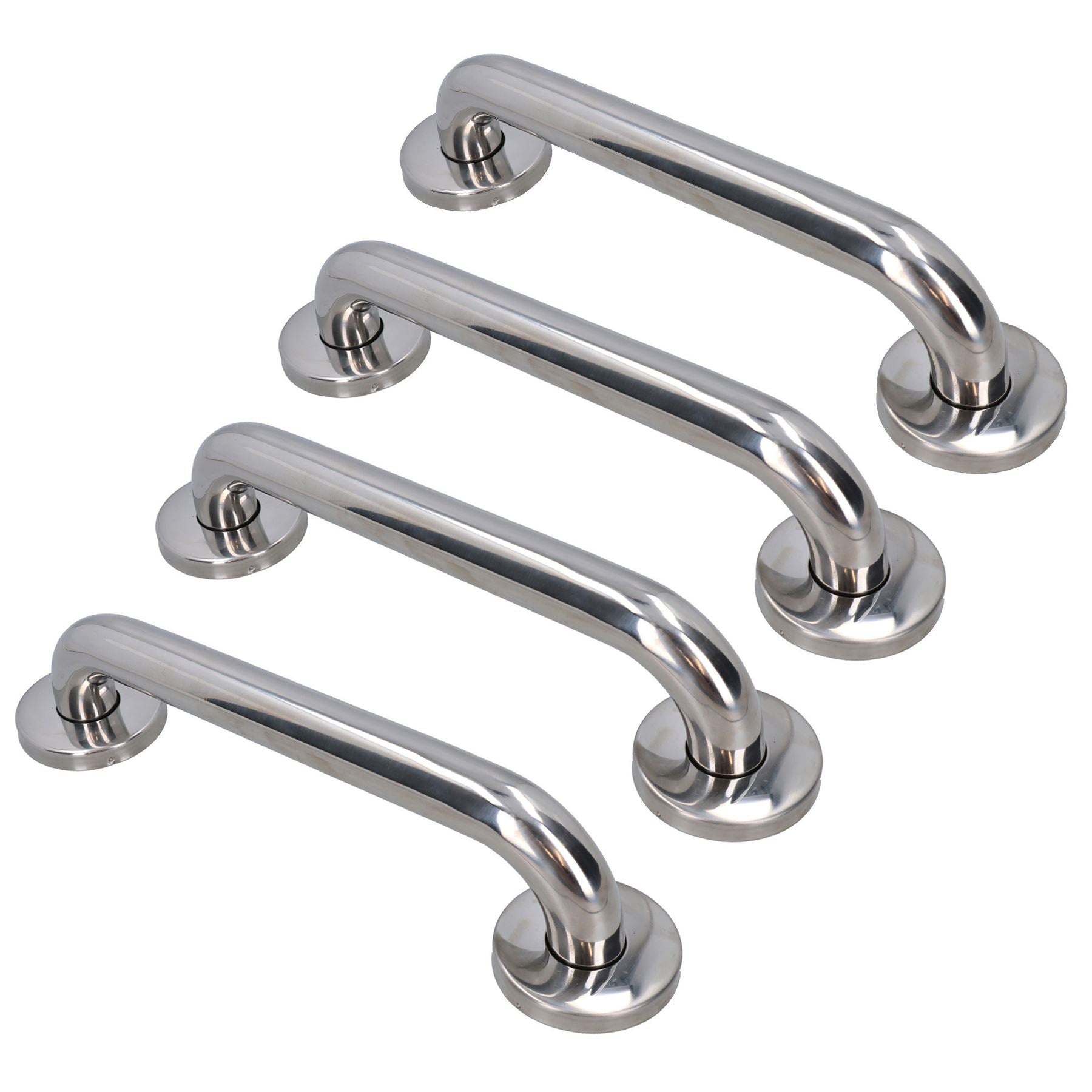 Stainless Steel Straight Grab Bar Handle Support Rail Disability Aid 300mm