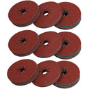 115mm Fibre Sanding Discs Mixed Grit 24 36 60 for 4-1/2” Grinders Rust Removal