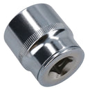 1/2in Drive Shallow Metric MM Socket 12 Sided Bi-Hex with Knurled Ring