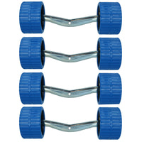 4 Pack Cranked Boat Roller Wing Bracket & Non Marking Rollers Dumbbell Trailer