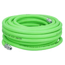 15 Metres Soft Rubber Hi-Vis Air Hose Airline + Euro Fittings + Tyre Inflator