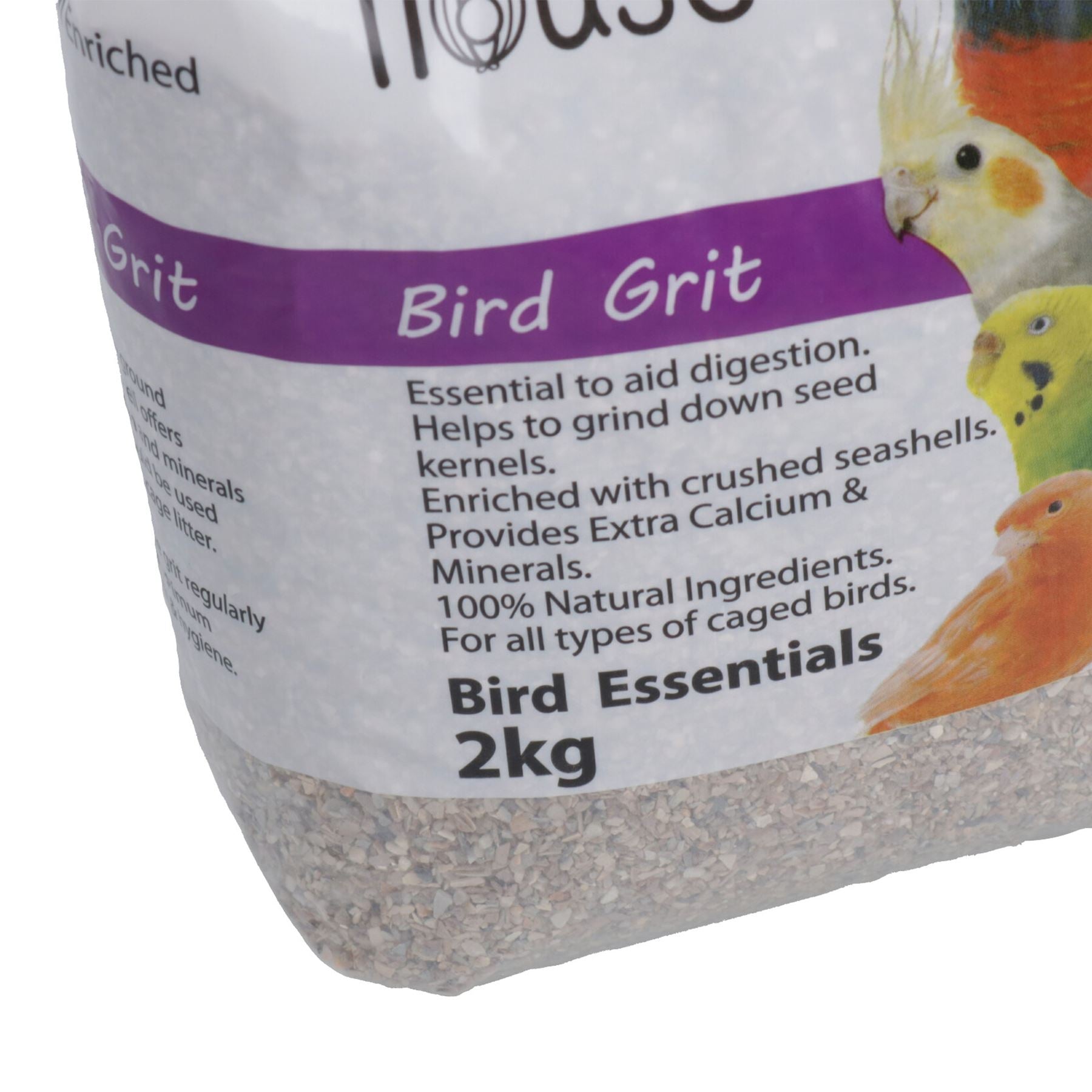 2KG Bird Grit With Ground Oyster Calcium & Mineral Help Aid Digestion Cage Litter