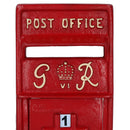 GR Royal Mail Post Box Wall Mount Replica Red Post Office Lockable GB Front