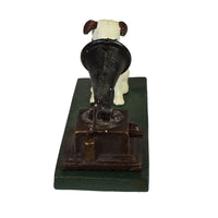 HMV Nipper Dog and Phonograph Gramophone Music Ornament Figurine Cast Iron