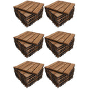 Hardwood Decking Non Slip Tiles Wooden Garden Flooring Quick Click Fitment