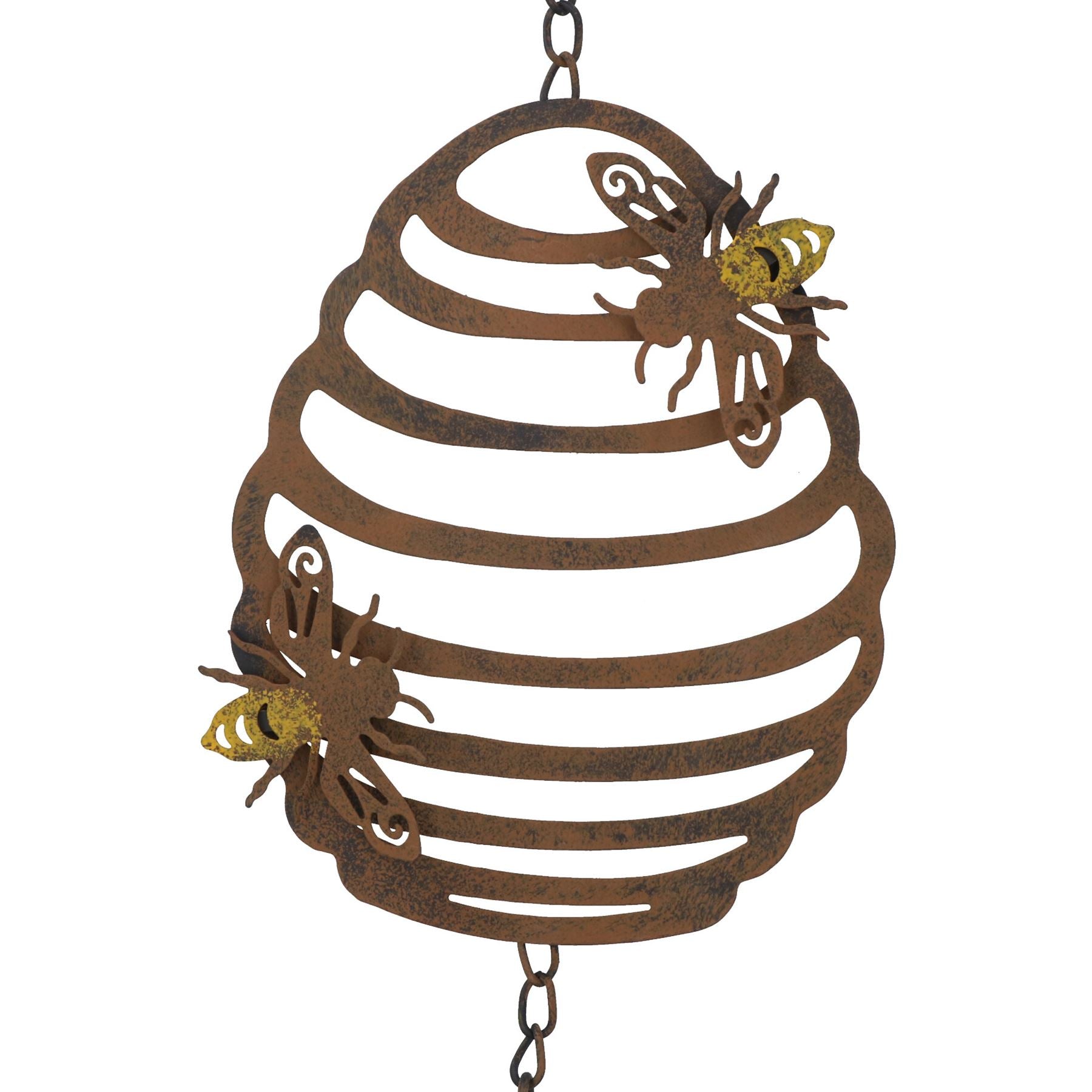 Beehive Wind Chime Bee Bell Hanging Garden Yard Ornament Decor Metal Wasp