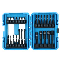 Impact Screwdriver And Nut Driver Bits Phillips Pozi Slotted 26pc Shallow + Deep