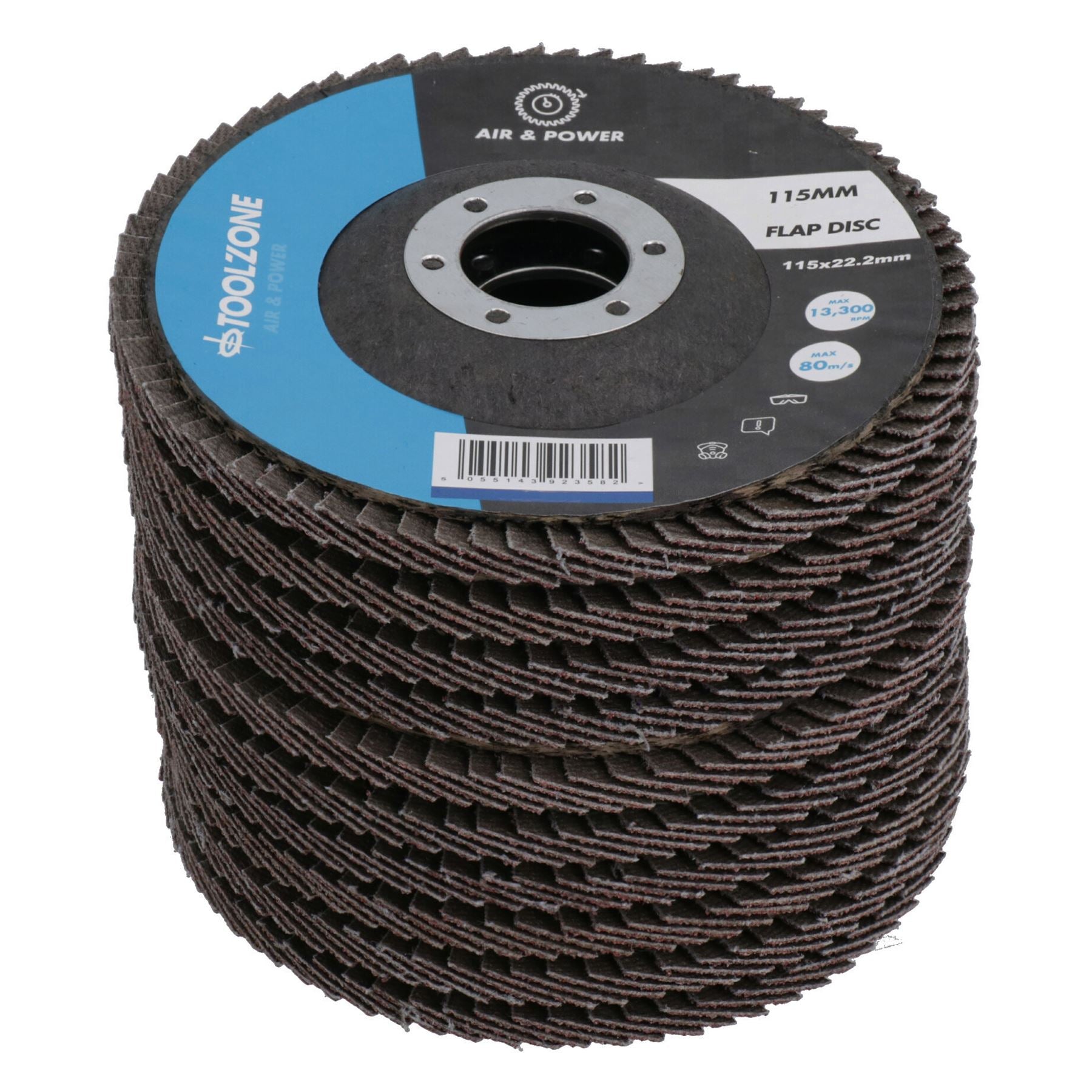 120 Grit Flap Discs Fine Grade Aluminium Oxide Sanding Removal Type 29