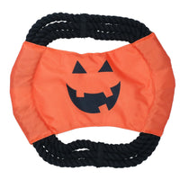 Dog Puppy Small Halloween Gift Nylon Rope Pumpkin Rope Frisbee Play Toy