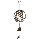 Honeycomb Wind Chime Bee Bell Hanging Garden Yard Hex Decor Metal Wasp