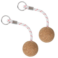 52mm Floating Cork Ball Keyring Key Float Boat Fishing Sailing Buoyant Keys Ring