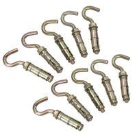 8mm Open Hook Eye Bolts Rawl Shield Wall Anchor Expansion Brick Stone