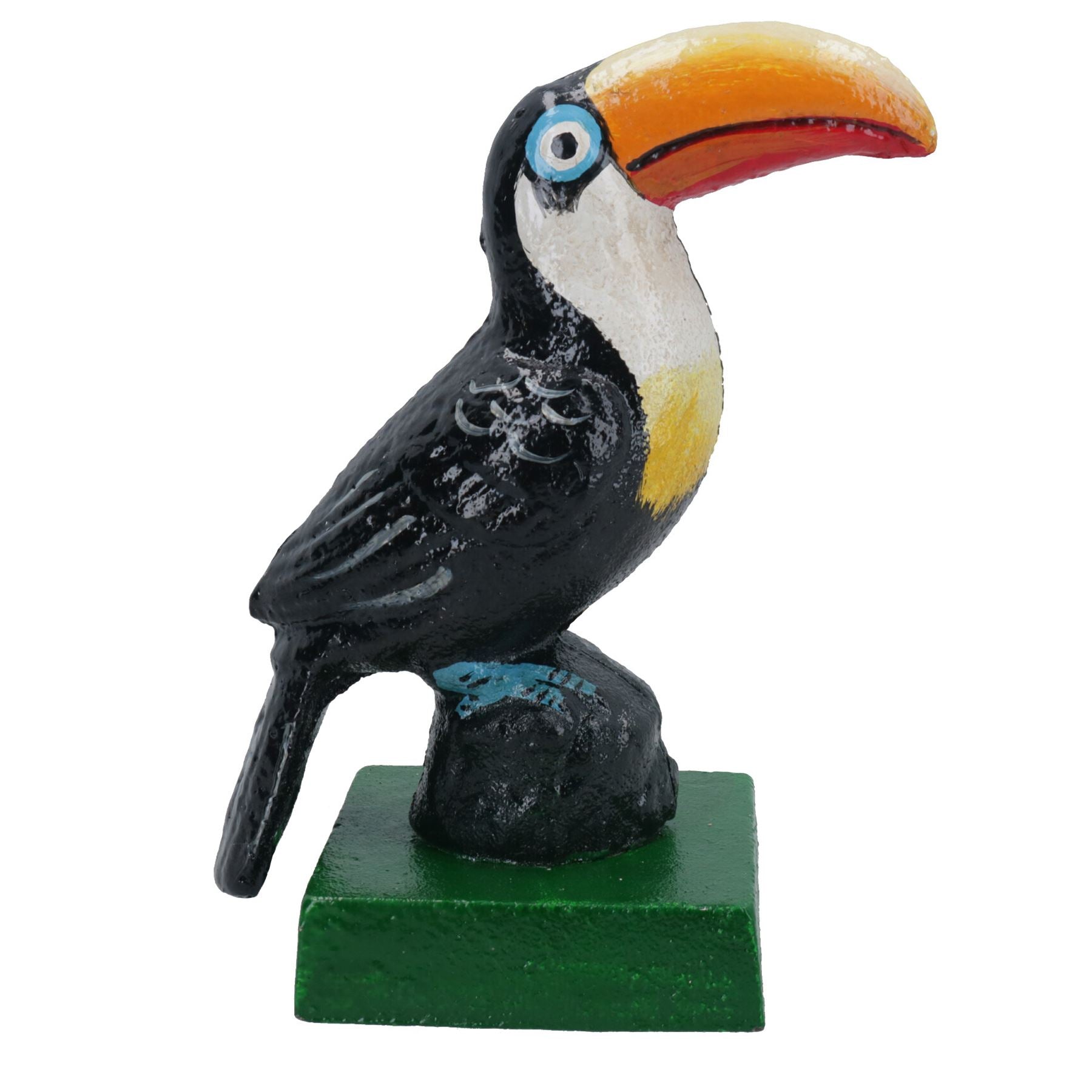 Toucan Exotic Bird Cast Iron Statue Figure Trophy Ornament Sculpture Desk Shelf